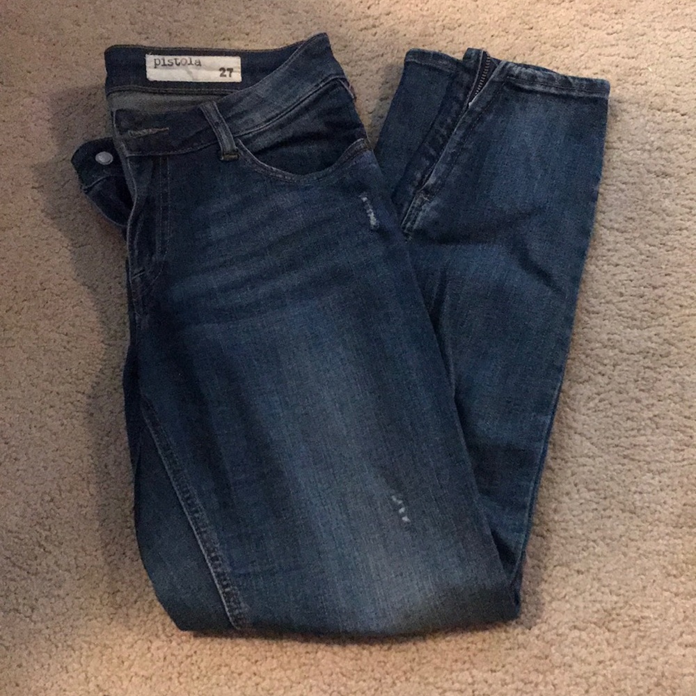 Women’s Ankle Cropped Distressed Jeans